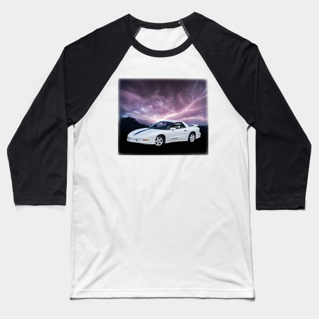 1994 Pontiac Trans AM 25th Anniversary in our lightning series on front and back Baseball T-Shirt by Permages LLC